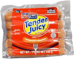 Purefoods Tender Juicy Hotdog (340g) - Brandco Direct Inc