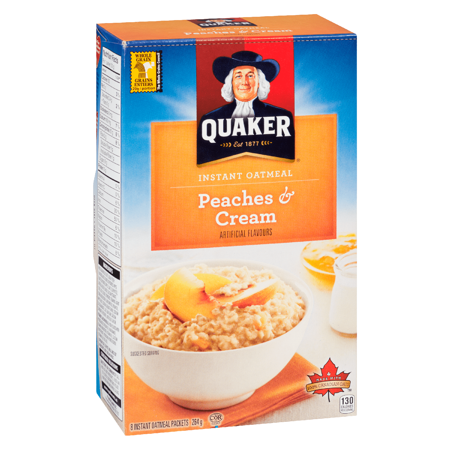 Quaker Instant Oatmeal Peaches&Cream(240g) - Brandco Direct Inc