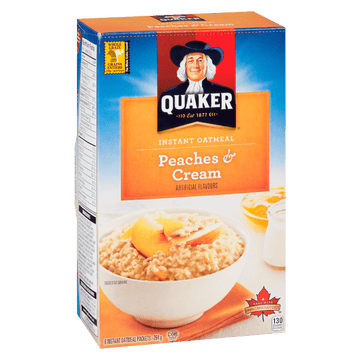 Quaker Instant Oatmeal Peaches&Cream(240g) - Brandco Direct Inc