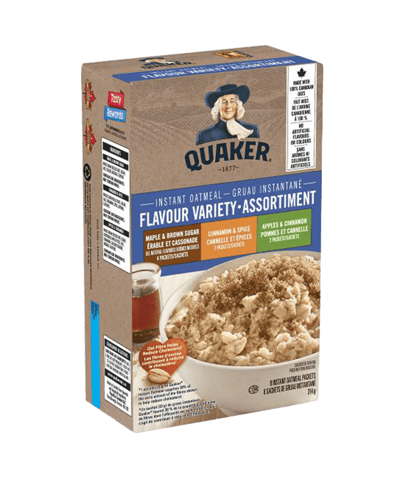 Quaker Instant Oatmeal Variety Pack 3 Flavor (314g) - Brandco Direct Inc