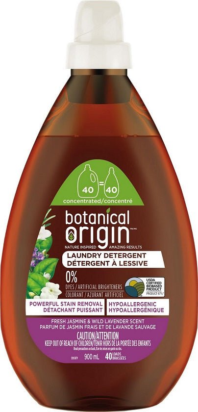 Botanical Origin Laundry Detergent Fresh Jasmine & Lavender (900ml) - Brandco Direct Inc