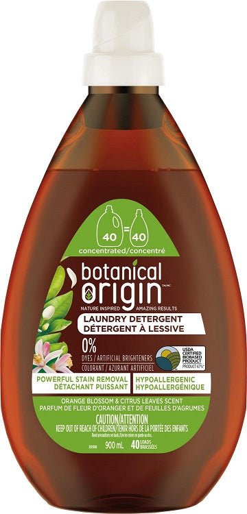 Botanical Origin Laundry Detergent Oranage Blossom & Citrus (900ml) - Brandco Direct Inc