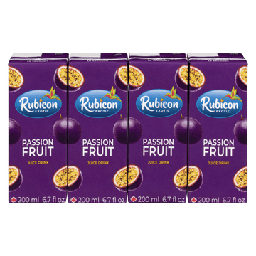 Rubicon Passion Fruit Juice Tetra(4x200ml) - Brandco Direct Inc