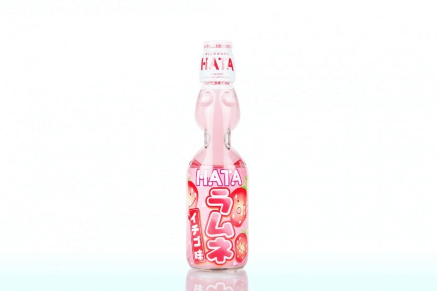 HATA Ramune Strawberry Flavor (Glass bottle) 200ml *2 Bottle - Brandco Direct Inc