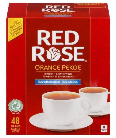 Red Rose Orange Pekoe Tea Bags Decaf 48ct (115g) - Brandco Direct Inc