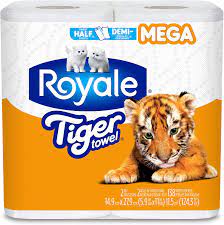 Royale Tiger Paper Towel 2Ply 50S Half Sheet (6Rolls) - Brandco Direct Inc