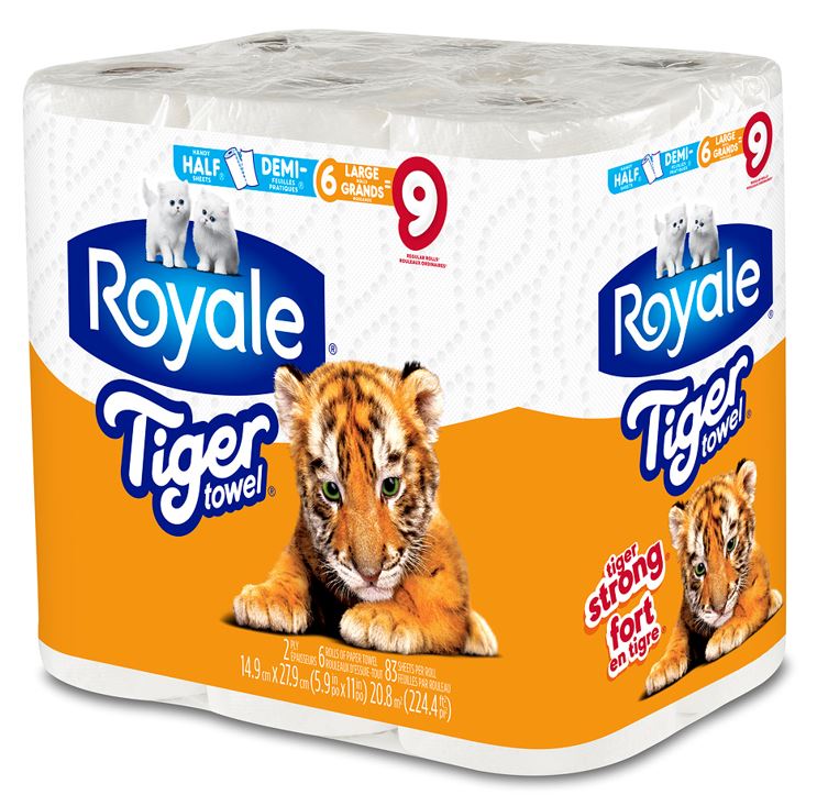 Royale Tiger Paper Towels 2Ply 83S FS (6Rolls) - Brandco Direct Inc