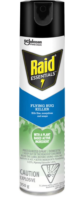 Raid Essentials Flying Bug Killer (350g) - Brandco Direct Inc