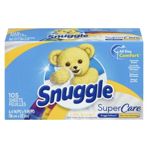 Snuggle SuperCare Lilies & Linen Fabric Softener Dryer Sheets (105 ct) - Brandco Direct Inc