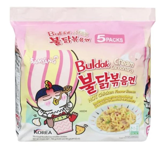 SamYang Buldak Cream Carbonara Ramen (5x140g) - Brandco Direct Inc