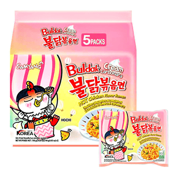 SamYang Buldak Cream Carbonara Ramen (5x140g) - Brandco Direct Inc
