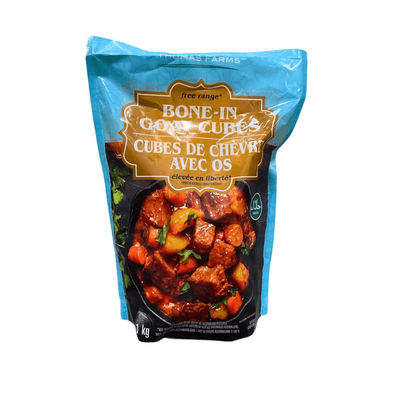 Thomas Farms Bone - in Goat Cubes 1kg - Brandco Direct Inc