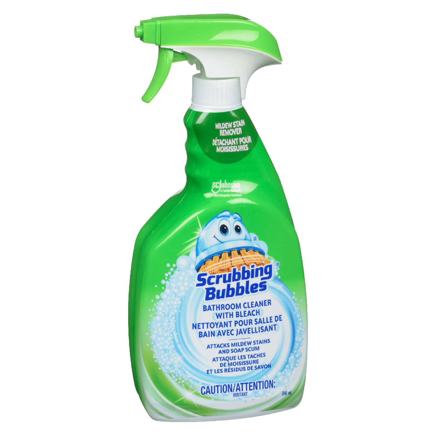 Scrubbing Bubble bathroom Cleaner Mildew Stain Remover With Bleach(946ml) - Brandco Direct Inc