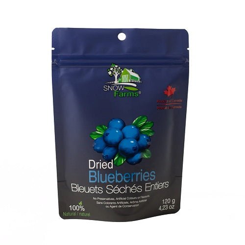 Snow Farms Whole Dried Blueberry 100% Nat(120g) - Brandco Direct Inc