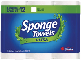 Sponge Towels Ultra 6DR=12R 2Ply 144s - Brandco Direct Inc