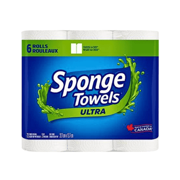 Sponge Towels Ultra 6R 2Ply 72s (6 Rolls) - Brandco Direct Inc