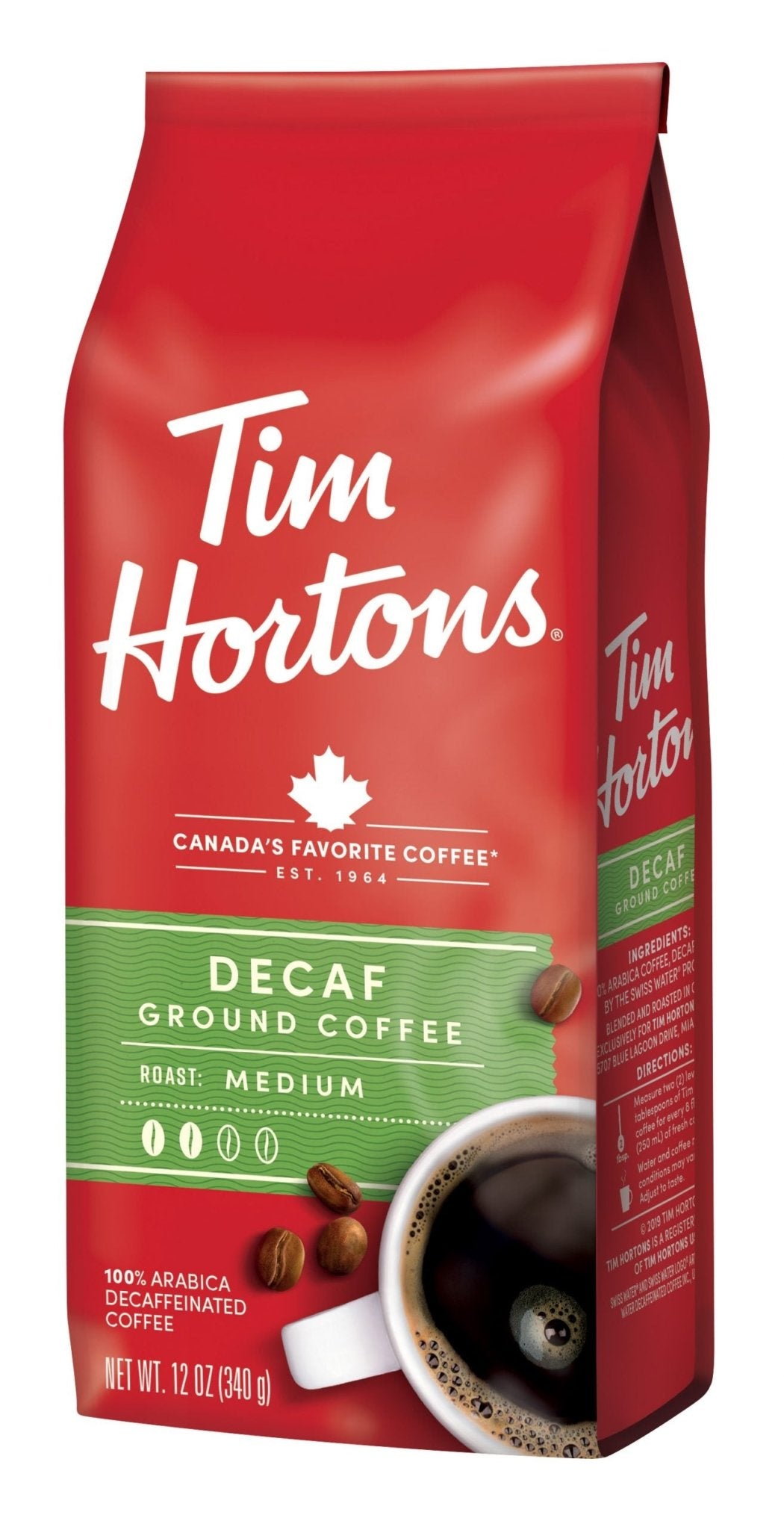 Tim Hortons Decaf Fine Grind Coffee (300g) - Brandco Direct Inc