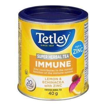 Tetley Immune Lemon & Echinacea Tea 20's (40g) - Brandco Direct Inc