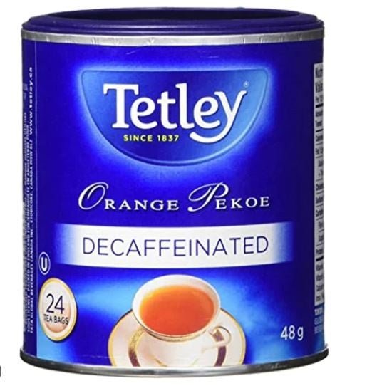 Tetley Decaffeinated Orange Pekoe Tea 24's (48g) - Brandco Direct Inc