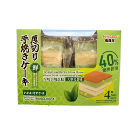Teyaki Cake Barley Grass Flavor 480g (120g x 4) - Brandco Direct Inc