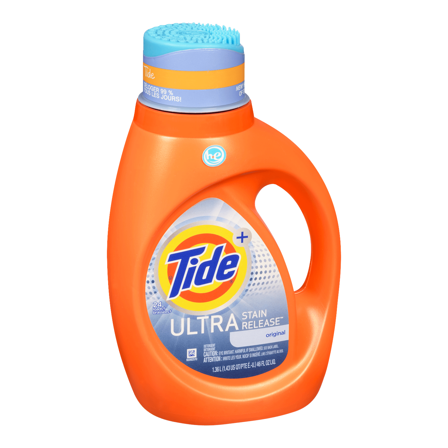 Tide Liquid Laundry Detergent High Efficiency Stain Release Orig 24 Loads (1.36L) - Brandco Direct Inc