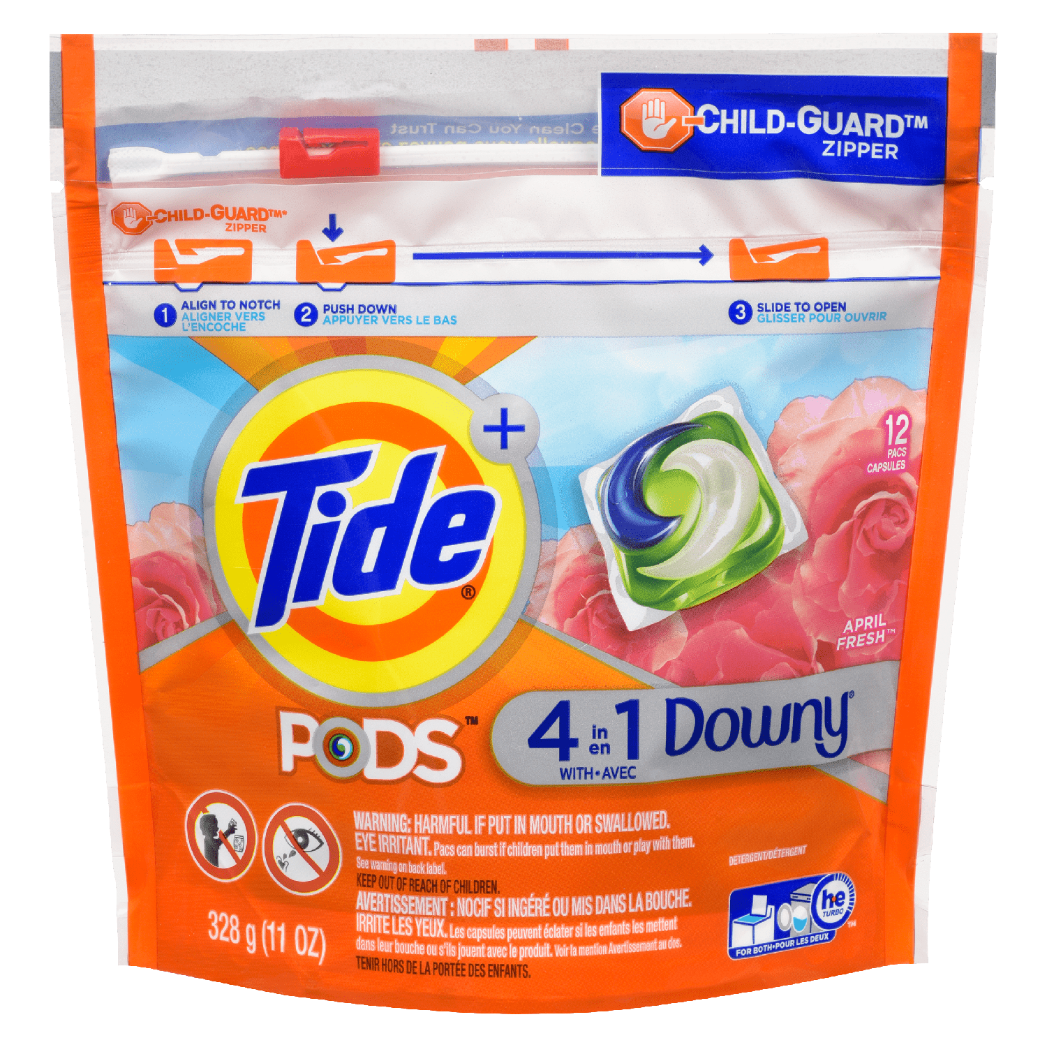 Tide Pods Detergent Downy April Fresh 4in1 12ct (328g) - Brandco Direct Inc