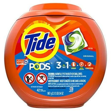 Tide Pods Detergent Original 3in1 42ct (1.04Kg) - Brandco Direct Inc