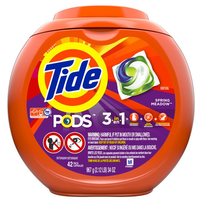 Tide Pods Detergent Spring Meadow 42ct (1.04Kg) - Brandco Direct Inc