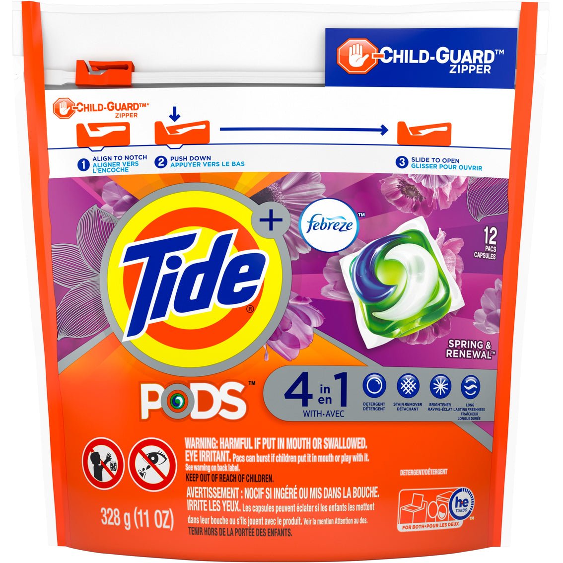 Tide Pods Detergent +Spring&Renewal 12ct (328g) - Brandco Direct Inc