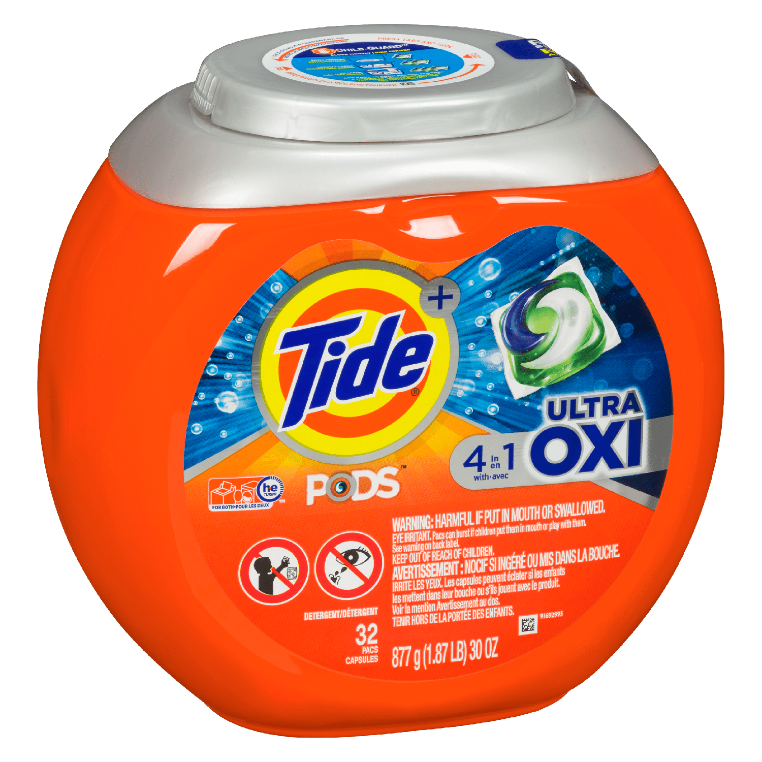 Tide Pods Ultra Oxi Deterge 4in1 32ct (952g) - Brandco Direct Inc