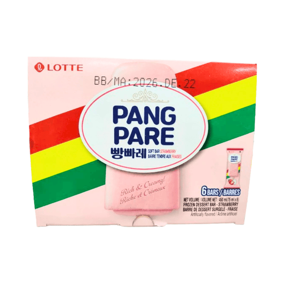 Lotte Pang Pare Soft Bar（Strawberry Flavor) 6x75ml - Brandco Direct Inc
