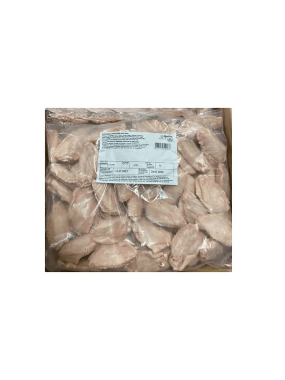 Frozen Qualiko Halal IQF Chicken Wing Mid Joint 2kg - Brandco Direct Inc
