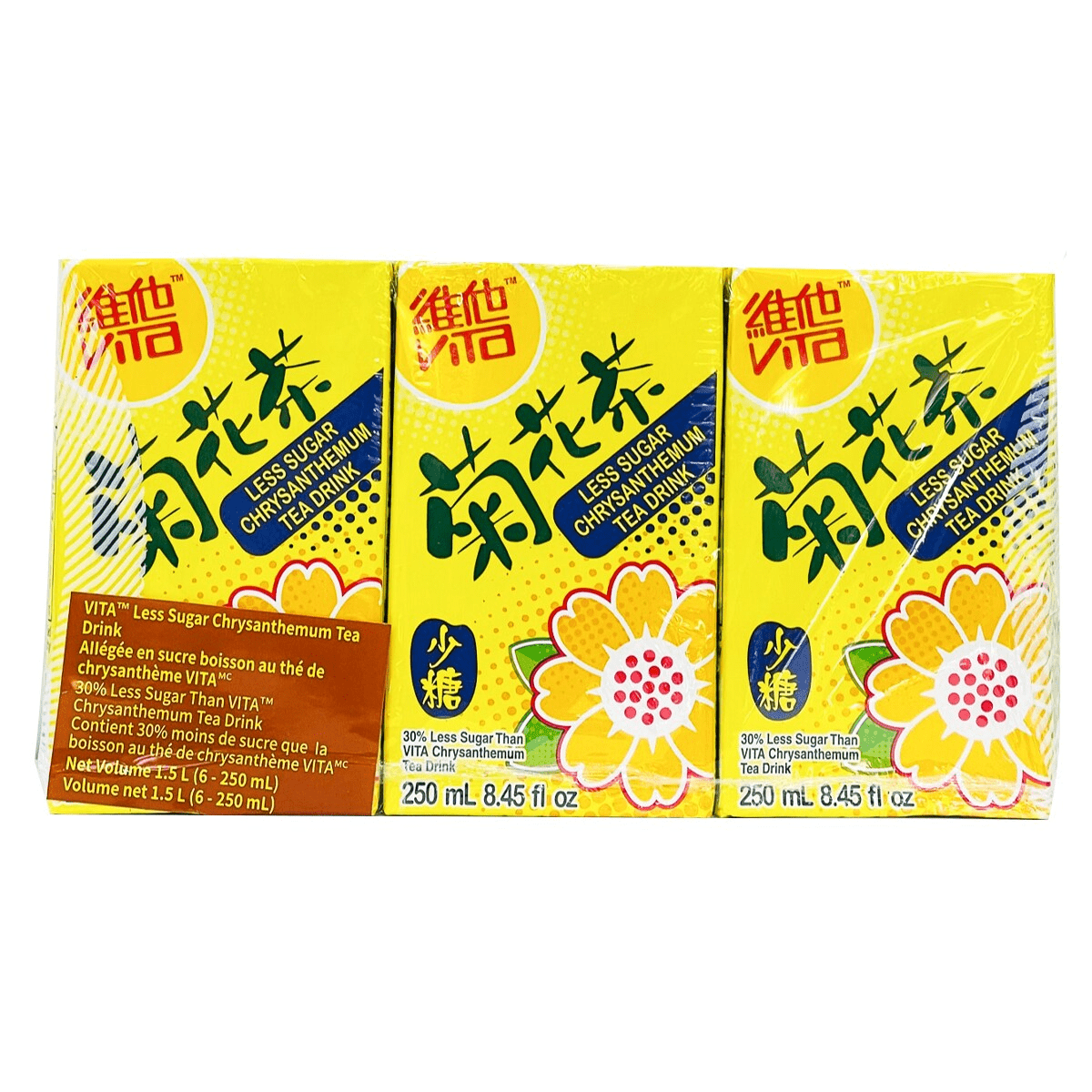 Vita Less Sugar Chrysanthemum Tea (250mLx6) - Brandco Direct Inc