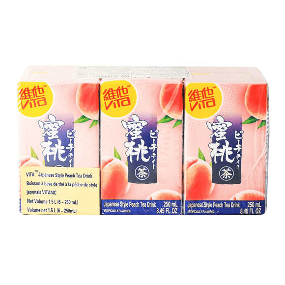Vita Japanese Style Peach Tea (250mLx6) - Brandco Direct Inc