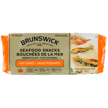 Brunswick Seafood Snacks In Hot Sauce (100g) - Brandco Direct Inc