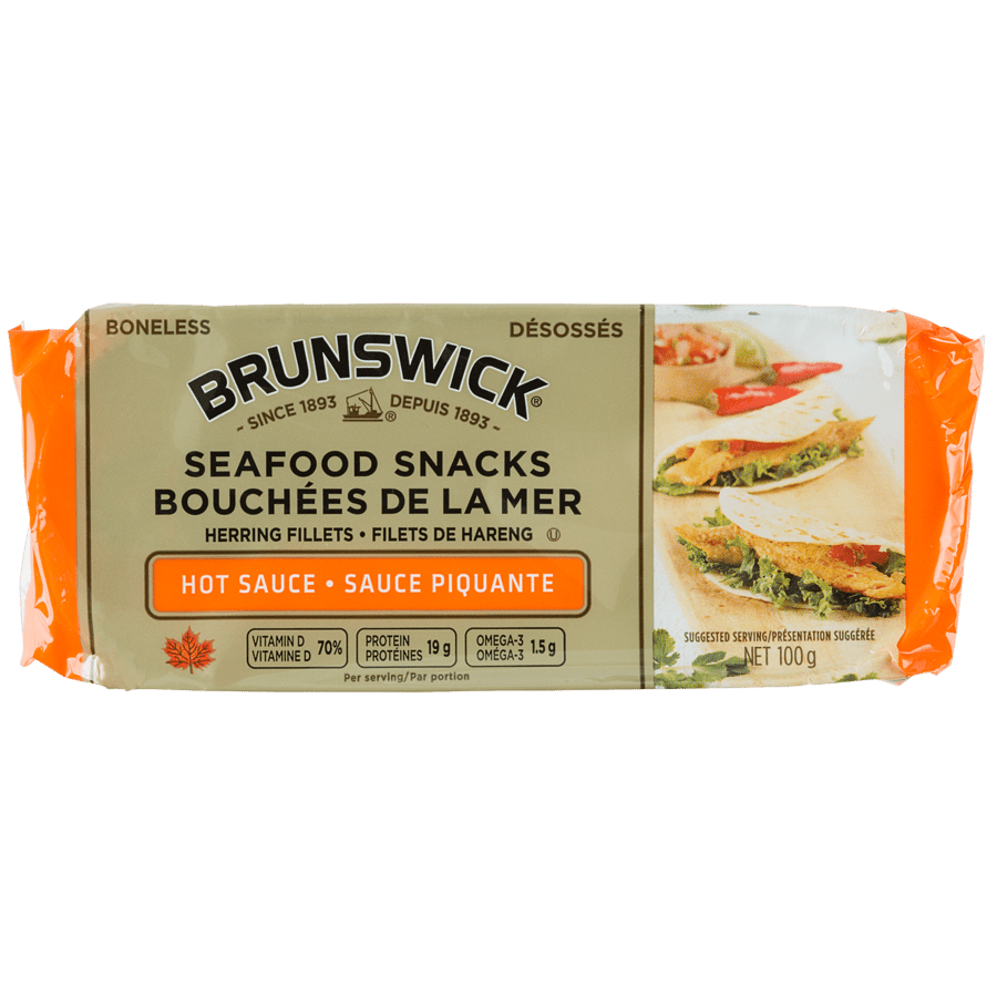 Brunswick Seafood Snacks In Hot Sauce (100g) - Brandco Direct Inc