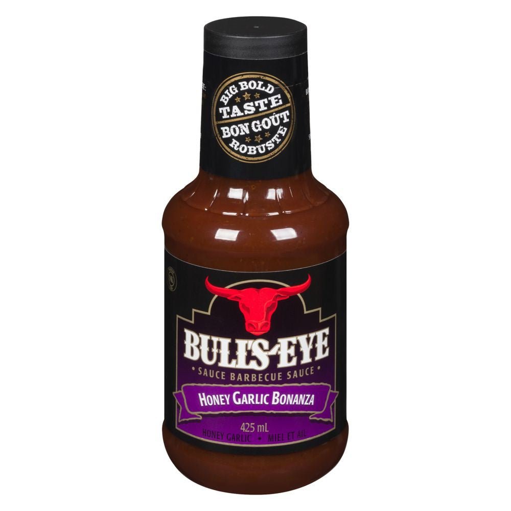 Bullseye BBQ Sauce Honey Garlic Bonanza (425ml) - Brandco Direct Inc