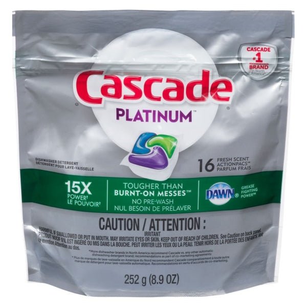 Cascade Dishwasher Detergent Fresh 16CT (252g) - Brandco Direct Inc