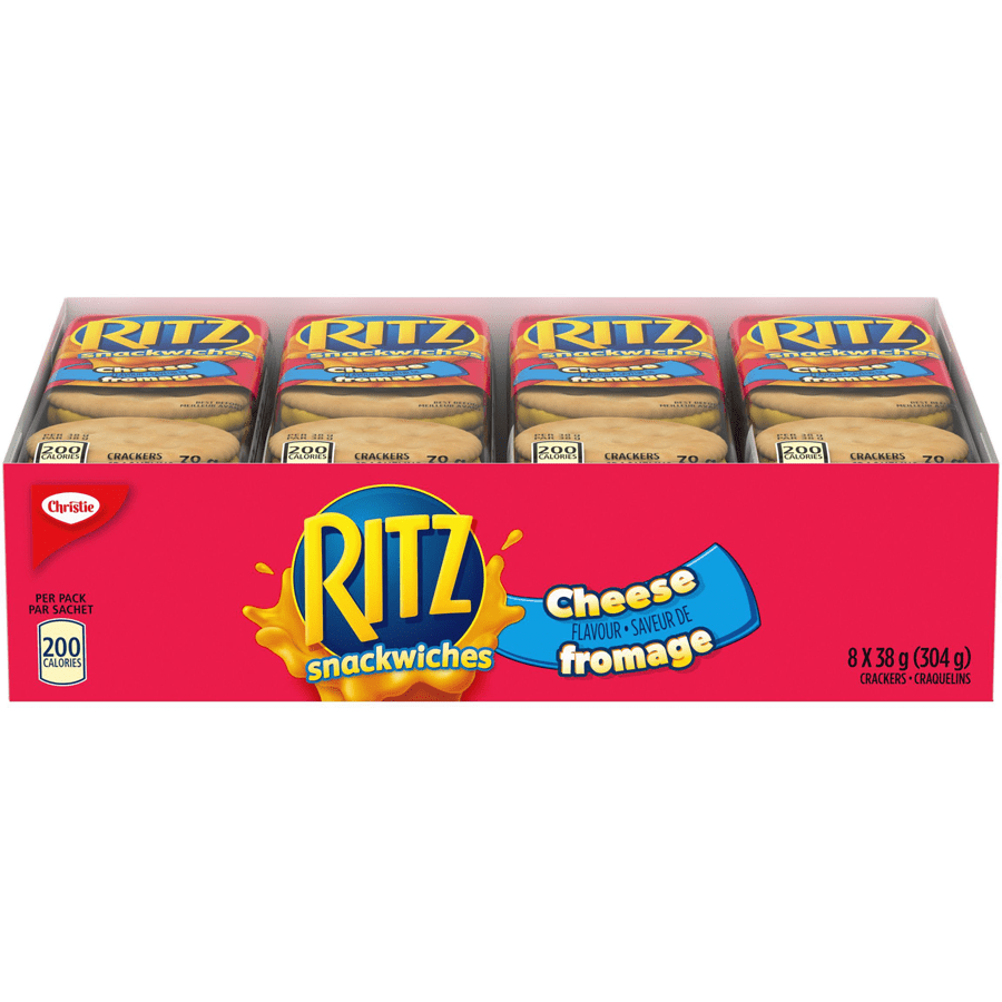 Christie RITZ Snack Pakes Real Cheese (8x38g) - Brandco Direct Inc