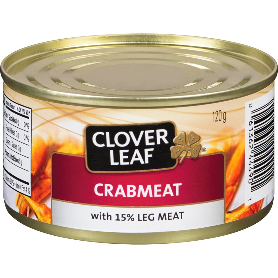 Clover Leaf Crabmeat with 15% Leg Meat (120g) - Brandco Direct Inc