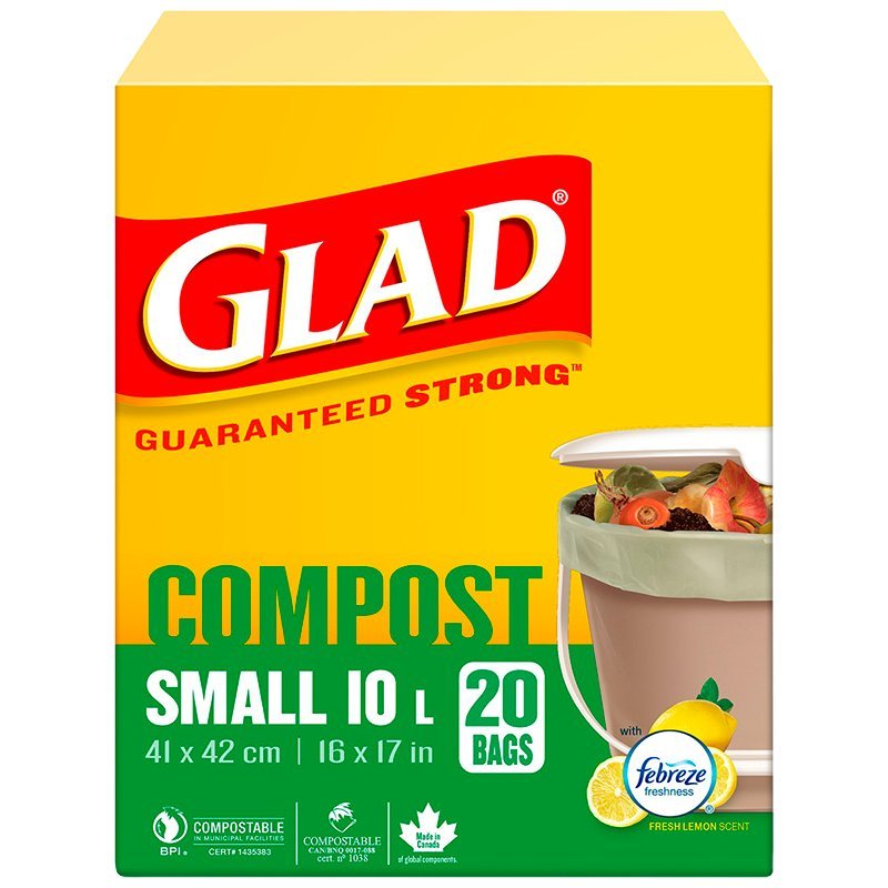 Glad Compostable Bag Small Fresh Lemon (20's) - Brandco Direct Inc