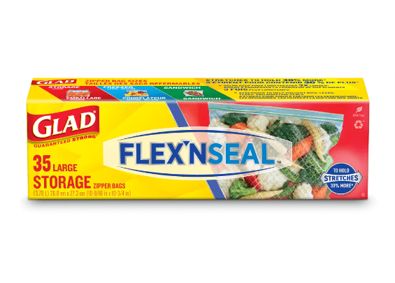 Glad Flex'nSeal Storage Bag Large (35's) - Brandco Direct Inc