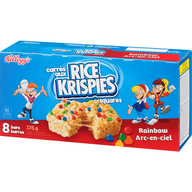 Kellogg's Rice Krispie Square Bar Rainbo(176g) - Brandco Direct Inc