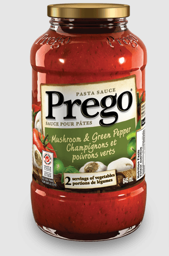 Prego Pasta Sauce Mushrooms & Green Pepper (645ml) - Brandco Direct Inc