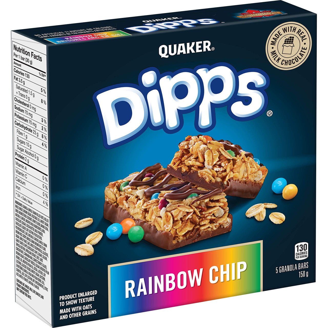 Quaker Dipps Rainbow Chip 5 PK (150g) - Brandco Direct Inc