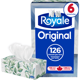 Royale Facial Tissue 6Pack 2Ply 126 Sheets (6x126s) - Brandco Direct Inc