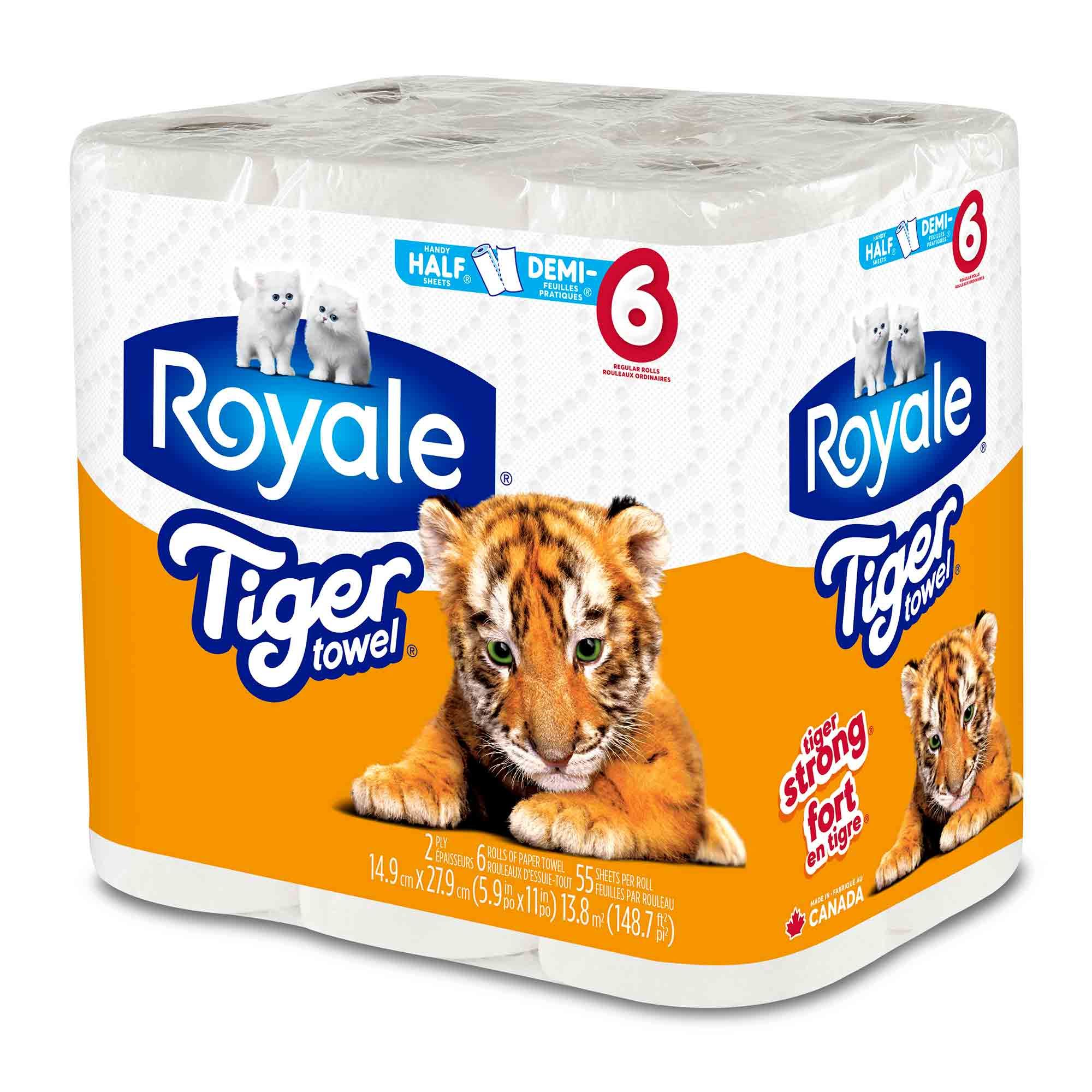 Royale Tiger Paper Towels 6DR=12R FS 72S (6 Rolls) - Brandco Direct Inc