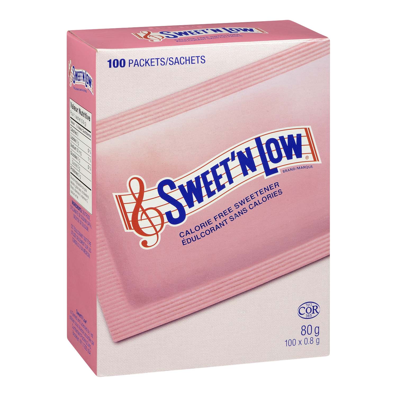 Sweet'N Low Calorie Free Sweetener (100x0.8g) - Brandco Direct Inc