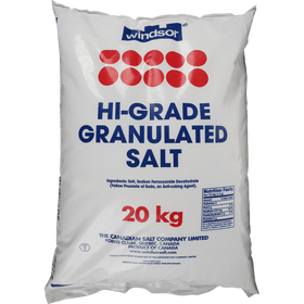 Windsor Hi - Grade Granulated Salt (20kg) - Brandco Direct Inc
