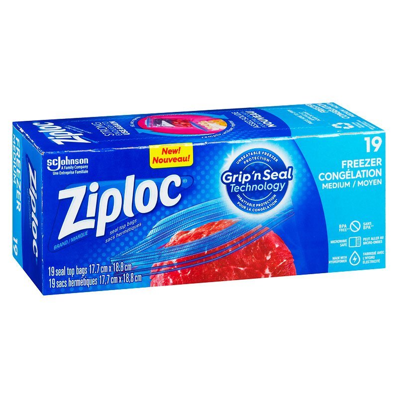 Ziploc Brand bags Freezer Medium (19ct) - Brandco Direct Inc